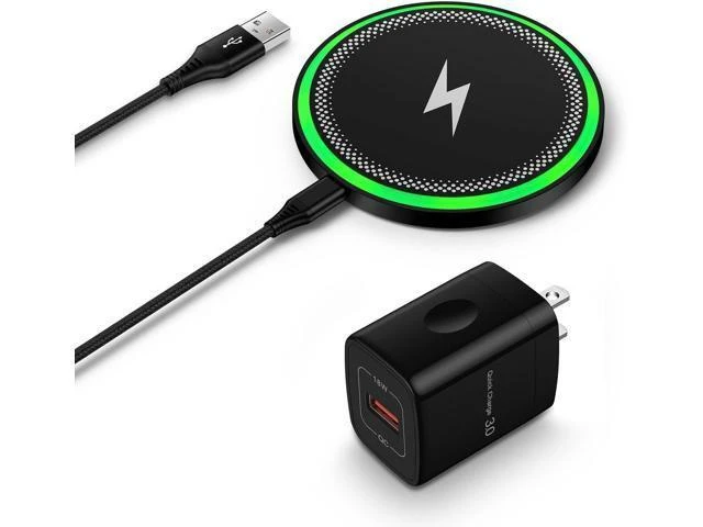 Alt view image 8 of 14 - Wireless Charger Fast Charging Pad for Galaxy S25 Ultra/S24 Plus/S24 FE/S24Ultra/S23+/S22/S21/S20 15W Wireless Phone Charger Android Charging Station Mat for Google Pixel 9 Pro 8A with Adapter