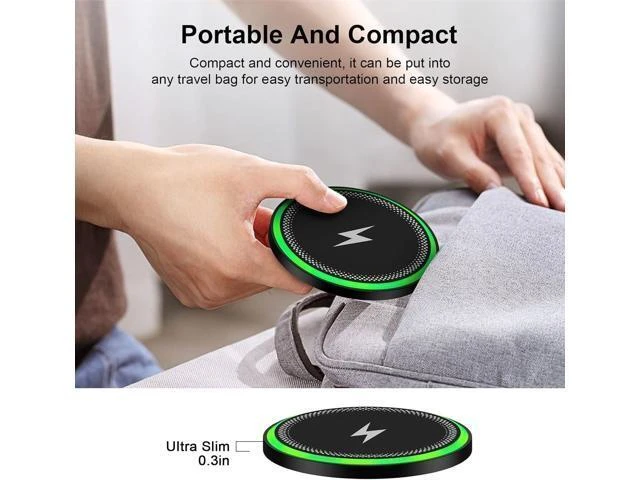 Alt view image 11 of 14 - Wireless Charger Fast Charging Pad for Galaxy S25 Ultra/S24 Plus/S24 FE/S24Ultra/S23+/S22/S21/S20 15W Wireless Phone Charger Android Charging Station Mat for Google Pixel 9 Pro 8A with Adapter
