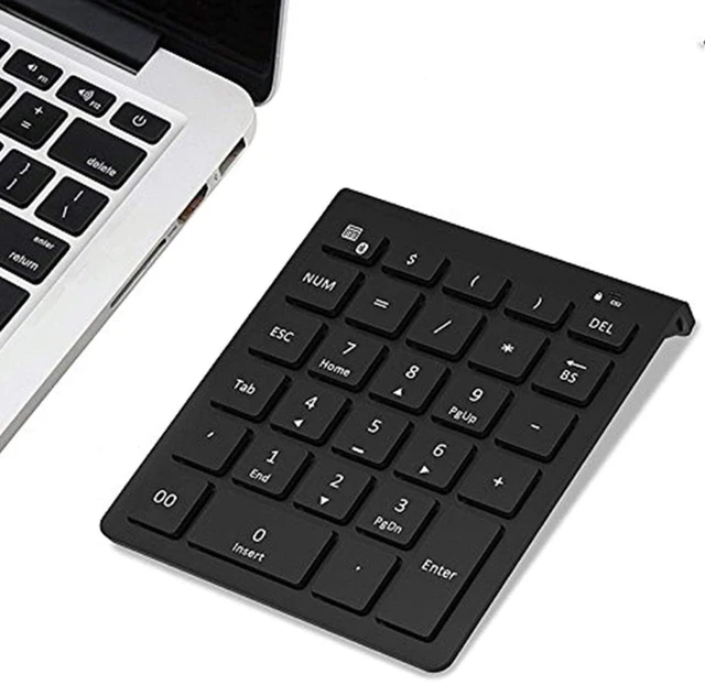 Alt view image 8 of 14 - Bluetooth Number Pad for Laptop, Wireless Numeric keypad, 28 Keys Numpad Number Keypad Bluetooth 10 Keys Number Pad for Laptop, MacBook Air/Pro, iMac, Surface Pro, etc