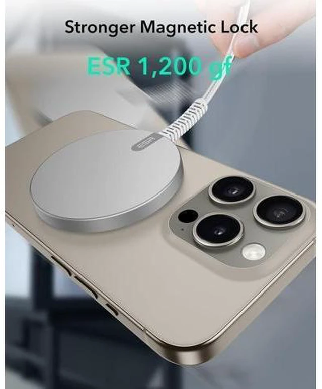 Alt view image 12 of 14 - for Qi2 Magsafe Charger 15W Wireless Charger Wireless Charging Pad for iPhone 15/14/13/12 AirPods 4/3/Pro/Pro 2 Galaxy S25 Strong Magnetic Charging Pad with Type-C Cable Silver