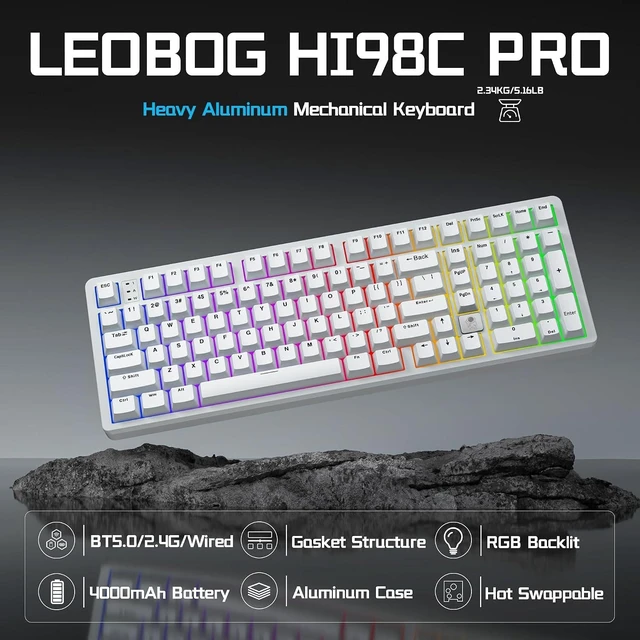Alt view image 10 of 14 - LEOBOG Wireless Keyboard and Headset Combo, LEOBOG HI98C Pro Wireless Keyboard G7 Wireless Headset