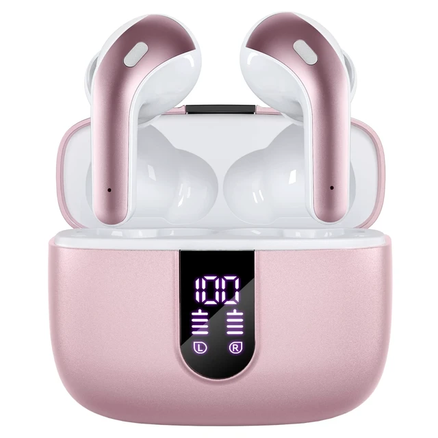 Alt view image 7 of 12 - Bluetooth Headphones True Wireless Earbuds 60H Playback LED Power Display Earphones with Wireless Charging Case IPX5 Waterproof in-Ear Ear buds with Mic for TV Smart Phone Laptop Computer Sports