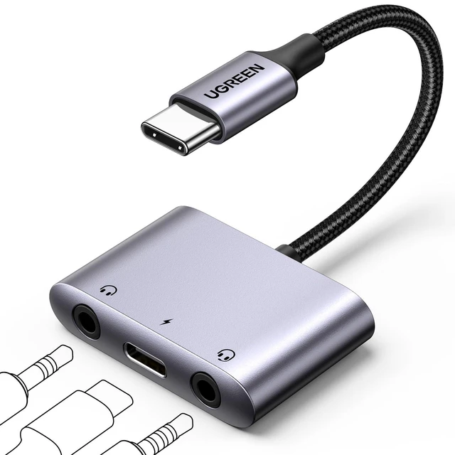 Alt view image 8 of 14 - USB C to 3.5mm Audio Adapter 3 in 1 Charger and Headphone Splitter USB C to Aux Dual Headphone Jack with PD 60W Fast Charge Cable for iPhone 17/16 Pro Max, Galaxy S25/24 Ultra, Pixel 10, iPad