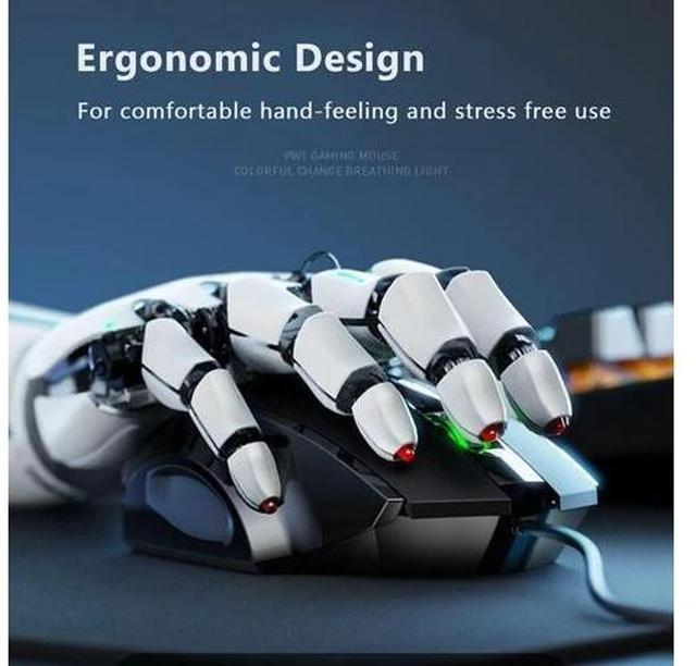 Alt view image 9 of 12 - USB Computer Mouse Wired Silent Click Corded Mouse 3-Button Wired Optical Mouse Office and Home Mice Ergonomic Shape for Windows Computers Macs iPad PC and Laptops