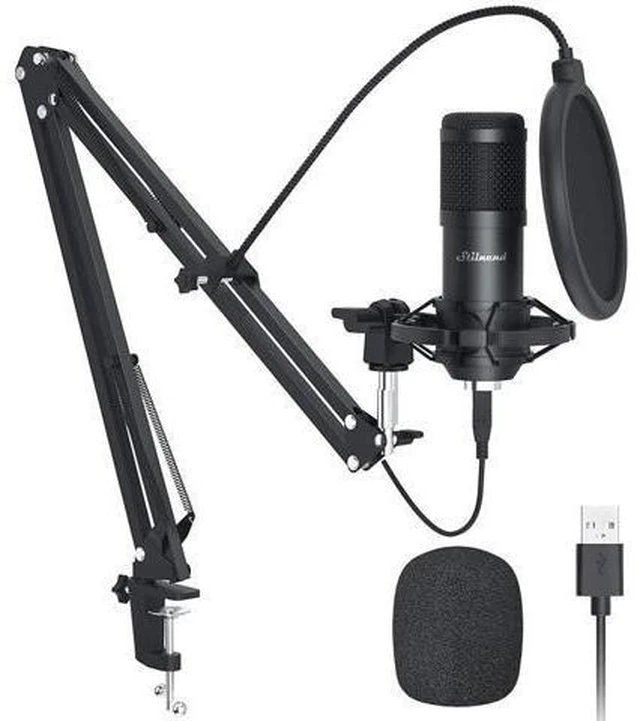 Alt view image 7 of 12 - Usb Microphone - Recording Microphone, Gaming Microphone, Pc Streaming Podcast Mic, 192Khz/24Bit Microphone, Usb Mic Kit With Sound Chipset Arm Set