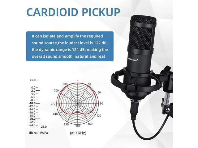 Alt view image 8 of 12 - Usb Microphone - Recording Microphone, Gaming Microphone, Pc Streaming Podcast Mic, 192Khz/24Bit Microphone, Usb Mic Kit With Sound Chipset Arm Set