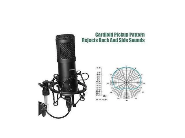 Alt view image 10 of 14 - USB Streaming Podcast PC Microphone professional 192KHZ24Bit Studio Cardioid Condenser Mic Kit with sound card Boom Arm Shock Mount Pop Filter for Skype YouTuber Karaoke Gaming Recording