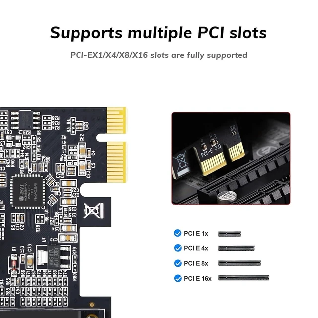 Alt view image 10 of 14 - PCI Express 1 Serial 1 Parallel Combo Card, PCIe to DB9 RS232 COM + DB25 LPT Printer Port Expansion Card with Low Profile Bracket, Industrial Controller Card for Desktop PC