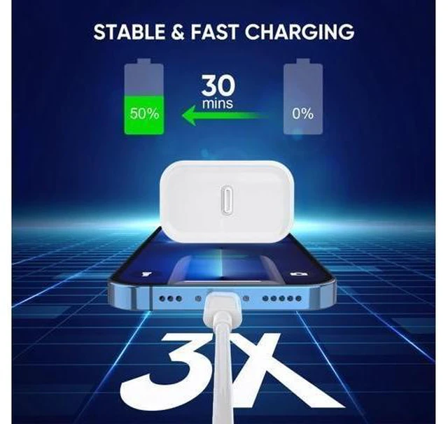 Alt view image 10 of 14 - 3 Pack Fast Charger iPhone MFi Certified6FT iPhone Charger Fast Charging USB C Block Wall Adapter 6 Foot Type C to Lightning Cable for iPhone 14 Pro Max/14 Plus/13 Pro/12/12Pro/11/XS/X AirPods