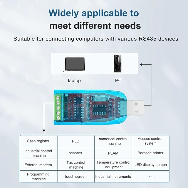 Alt view image 11 of 14 - USB to RS485 Converter, with CH340G Chip Processor, Compatible with Various RS485 Devices Connecting