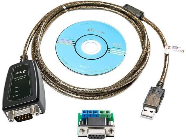 Alt view image 9 of 14 - DTECH USB to RS485 Adapter RS422 Serial Port Cable with CP2102 Chip Terminal Board LED Lights Ferrite Core for Windows 10 8 7 XP Mac (5 Feet)