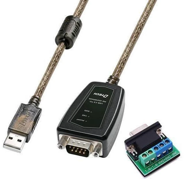 Alt view image 8 of 14 - DTECH USB to RS485 Adapter RS422 Serial Port Cable with CP2102 Chip Terminal Board LED Lights Ferrite Core for Windows 10 8 7 XP Mac (5 Feet)