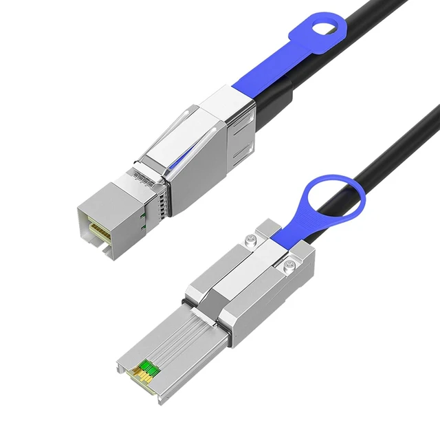 Alt view image 8 of 14 - SFF-8644 to SFF-8088 SAS Adapter Cable 2M/6.56FT High-Speed MiniSAS Converter for HDD/SSD Storage, RAID Disk Arrays, Server, Durable Data Extension Transfer Cable