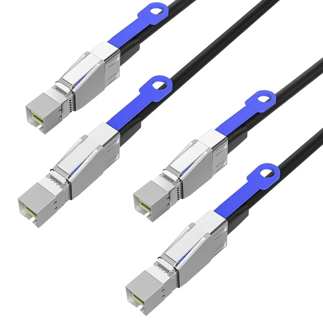 Alt view image 8 of 14 - SAS to Mini SAS Adapter Cable (2 Pack 1M/3.28FT) SFF-8644 to SFF-8644 Storage Extension Cable, High-Speed Data Transfer for HDD/SSD, RAID Arrays, Servers, and Storage Systems