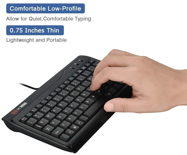 Alt view image 10 of 14 - Super Mini Wired Keyboard, MCSaite Full Size 78 Keys Keypad Small Portable Fit with Professional or Industrial Use for Computer Laptop Mac Notebook
