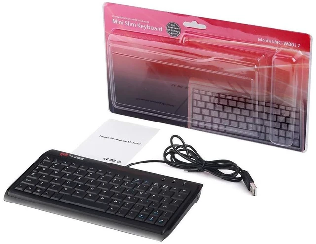 Alt view image 14 of 14 - Super Mini Wired Keyboard, MCSaite Full Size 78 Keys Keypad Small Portable Fit with Professional or Industrial Use for Computer Laptop Mac Notebook