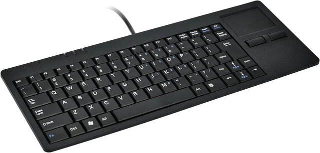 Alt view image 8 of 14 - MCSaite Wired Silm Keyboard with Touchpad - Portable Scissors Foot Structure - USB Port with 1 Hubs Fit with Professional or Industrial Use for Computer Laptop Mac Notebook