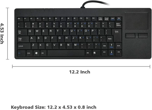 Alt view image 13 of 14 - MCSaite Wired Silm Keyboard with Touchpad - Portable Scissors Foot Structure - USB Port with 1 Hubs Fit with Professional or Industrial Use for Computer Laptop Mac Notebook