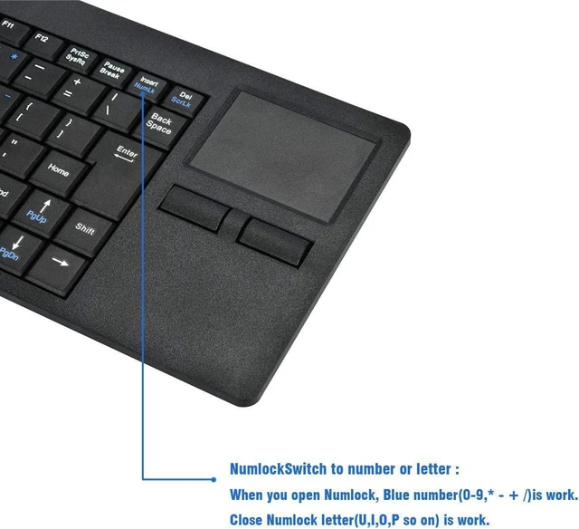 Alt view image 14 of 14 - MCSaite Wired Silm Keyboard with Touchpad - Portable Scissors Foot Structure - USB Port with 1 Hubs Fit with Professional or Industrial Use for Computer Laptop Mac Notebook