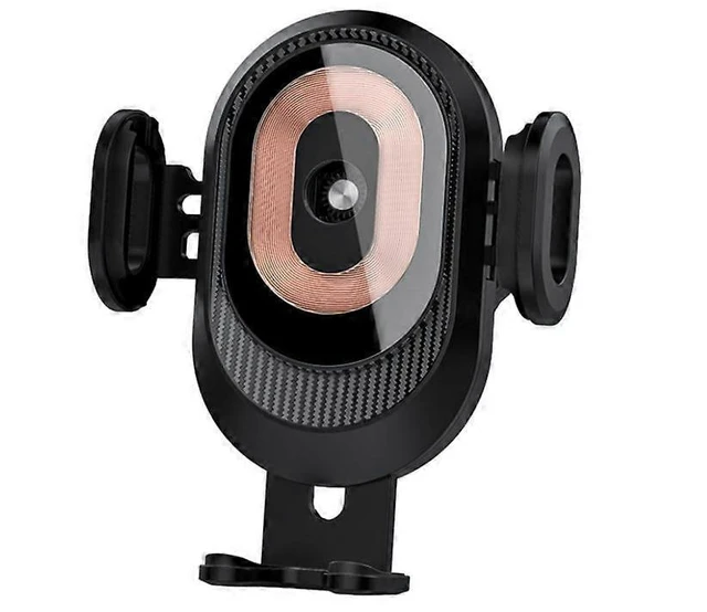 Alt view image 6 of 10 - Ecocleanpath 15W Wireless Car Charger Mount | 360° Auto-Clamping Air Vent Phone Holder, Fast Charging & Adjustable (Black)