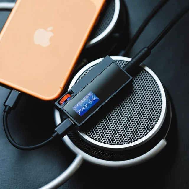 Alt view image 12 of 12 - UA6 II Portable Headphone Amplifier, The First 8×CS43131 Flagship USB Dongle DAC AMP, 133dB SNR, Supports 768kHz/32bit & DSD512, 365mW@32 Balanced Output, 3.5mm+4.4mm Jacks (Black)
