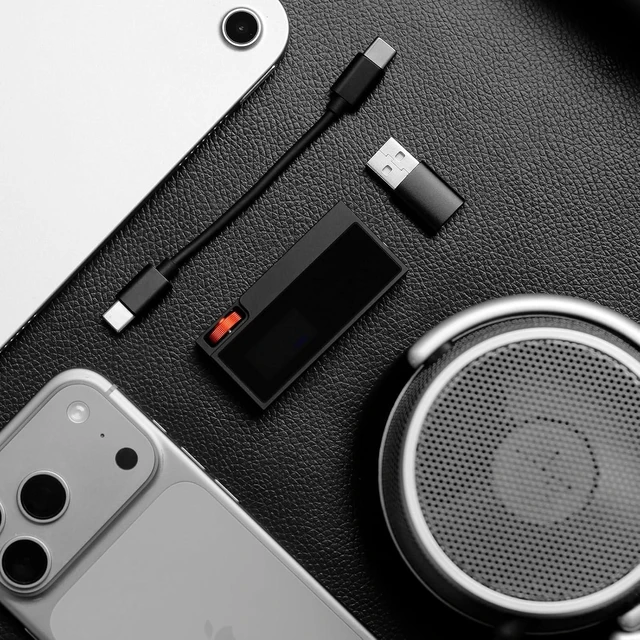 Alt view image 11 of 12 - UA6 II Portable Headphone Amplifier, The First 8×CS43131 Flagship USB Dongle DAC AMP, 133dB SNR, Supports 768kHz/32bit & DSD512, 365mW@32 Balanced Output, 3.5mm+4.4mm Jacks (Black)