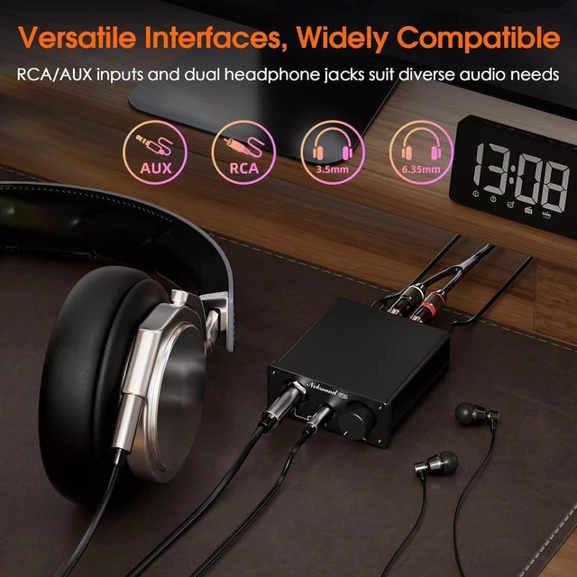 Alt view image 11 of 14 - Nobsound P10 HiFi Headphone Amplifier: 1100mW Output (24600) 30V Boost RCA/3.5mm Inputs & 6.35/3.5mm Outputs Swappable Op-Amps for Audiophiles & HiFi Music Lovers