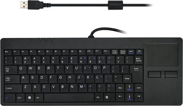 Alt view image 9 of 14 - MCSaite Wired Silm Keyboard with Touchpad - Portable Scissors Foot Structure - USB Port with 1 Hubs Fit with Professional or Industrial Use for Computer Laptop Mac Notebook