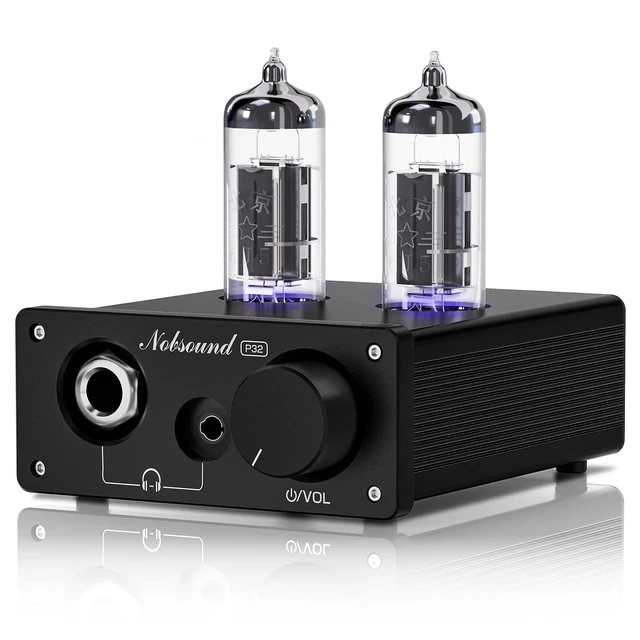 Alt view image 8 of 14 - P32 Tube Headphone Amplifier: 1000mW HiFi Desktop Preamp for 24600 Headphones & Home Amps Speakers, 3.5mm/6.35mm Jacks, Swappable Tube & Op-Amp