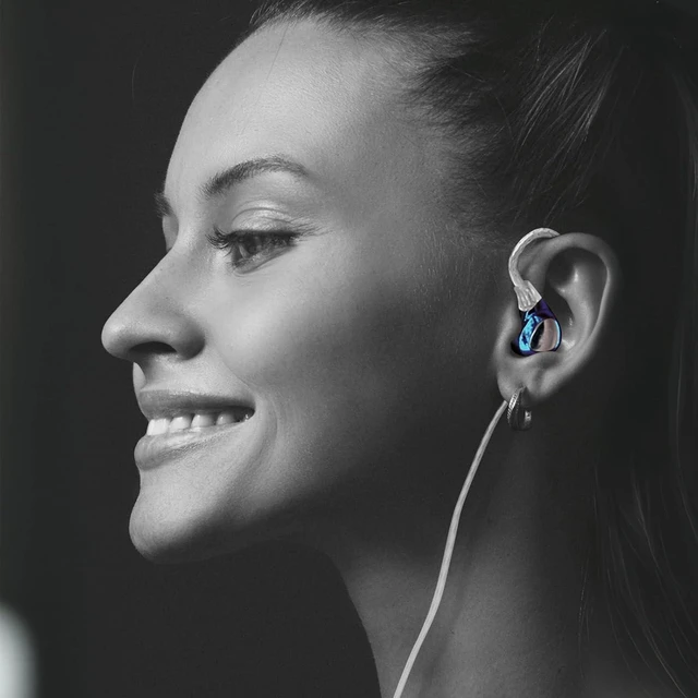Alt view image 10 of 14 - SONO in-Ear Headphones Wired Earbuds, in Ear Monitor Hi-Res 2DD+1BA IEMs, Triple Dynamic Hybrid Lossless Earphones, 2 pin 0.78mm, 3.5mm Plug, Two Pair Replaceable Tunning Nozzles-Blue