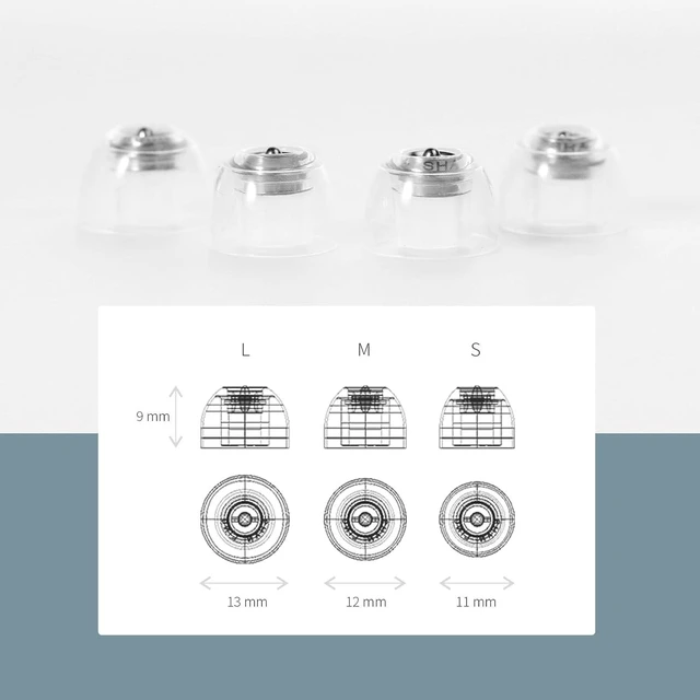 Alt view image 12 of 14 - SE100 Invisble Medical Silicone Ear Tips (S/M/L Sizes) - Noise Isolating Ergonomic Eartips for IEMs, Designed for Audiophiles & Musicians (Transparent, Medium)