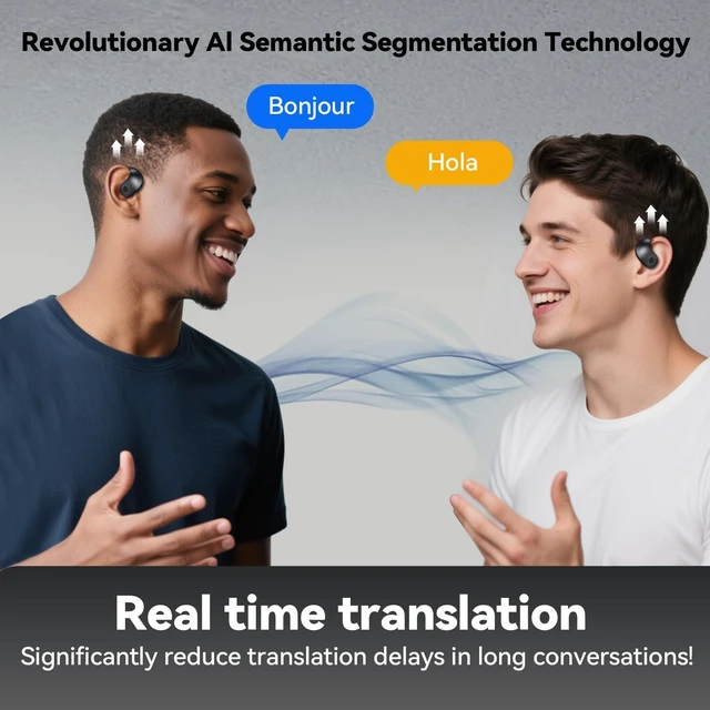 Alt view image 9 of 10 - Xmenha Ai Translation Earbuds Real Time 144 Languages Translator Earbuds Real Time Translating Ai Headphones Language Translation AudíFonos Traductores Traductor De Ingles EspañOl