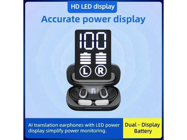 Alt view image 10 of 10 - AI Translator Earbuds, OWS Real-Time 3-in-1 Translation Earbuds 144 Languages & Accents, Translating Earbuds Real Time for Travel Business Learning, Translator Device Headphones (Milky White)