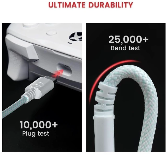 Alt view image 11 of 14 - USB-C Cable for G7 SE, G7, T4 Kaleid (White & Cyan)