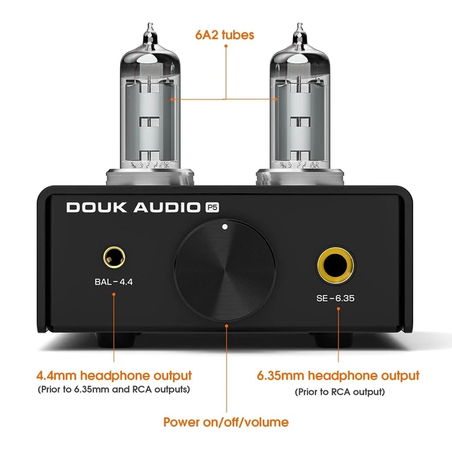 Alt view image 14 of 14 - P5 Mini Tube Headphone Amplifier: 4.4mm Balanced & 6.35mm Output Preamp for Hi-Fi Desktop StudioDual-Mono DesignOp-Amp Tube RollingAdjustable Gain 16-600