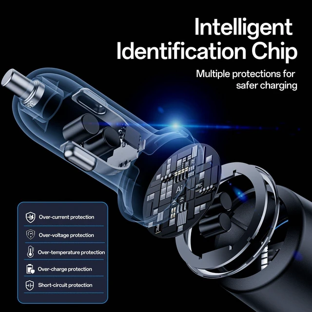 Alt view image 19 of 20 - USB C Car Charger Fast Charging 200W, Dual PD 100W Type C Car Charger, PD3.0/QC4.0/PPS Cigarette Lighter Adapter for iPhone 16/15/14/13/12, Galaxy S22/S21 Ultra, MacBook, Laptop etc