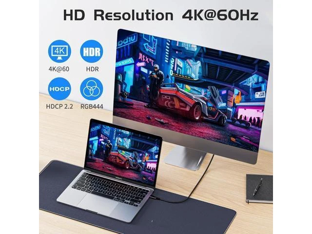 Alt view image 13 of 14 - USB-C Cable - 4K Video & Power 3.2 Gen 2 20Gbps 240W PD Fast Charging 6.6FT Black