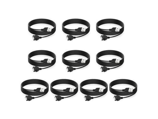 Alt view image 9 of 11 - USB Extension Cable 10-Pack Bulk Male to Female 5 ft USB-A 2.0 Extender Cord
