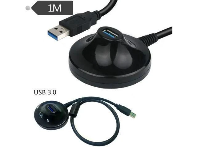 Alt view image 5 of 6 - USB 3.0 type-A male to Female USB Extension Dock station Cradle base stand docking cable 1M