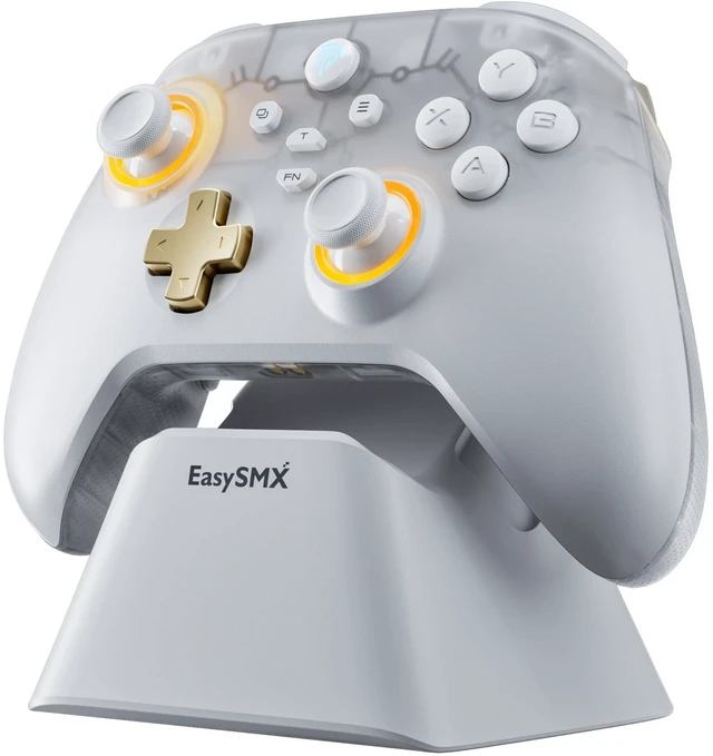 Alt view image 8 of 14 - D05 PC Controller - Enhanced Wireless Bluetooth Pro Controller with Charging Dock/Hall Sensor/RGB Lighting - No Stick Drift, No Dead Zone - Work for Windows PC, Android, Steam and Switch