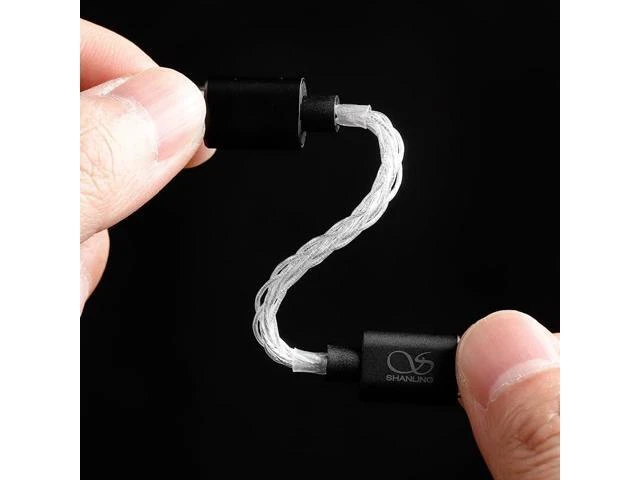 Alt view image 9 of 14 - L3 5 inch Audio Cable/USB C to C HiFi Sound Adaptor for UA Headphone Amp 24AWG Silver Foil-Shielded Audio Cable for DAC Nylon Braided Tangle Free Bend-Proof