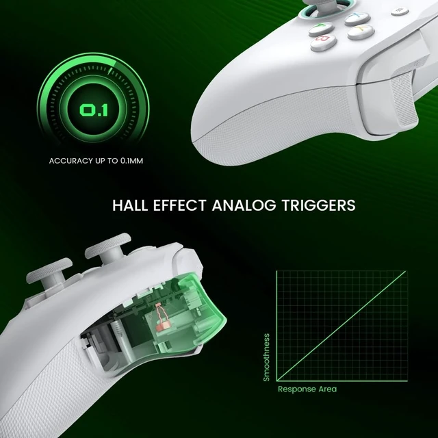 Alt view image 10 of 14 - G7 SE Wired Controller for Xbox Series X|S, Xbox One & Windows 10/11, Plug and Play Gaming Gamepad with Hall Effect Joysticks/Hall Trigger, 3.5mm Audio Jack