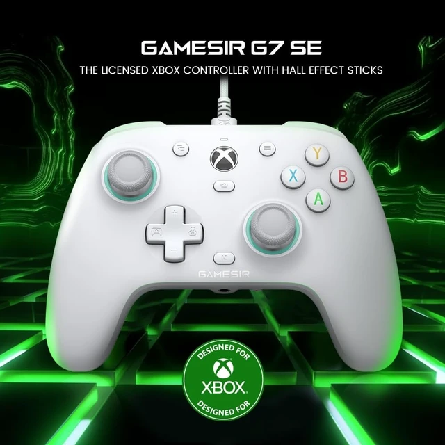 Alt view image 9 of 14 - G7 SE Wired Controller for Xbox Series X|S, Xbox One & Windows 10/11, Plug and Play Gaming Gamepad with Hall Effect Joysticks/Hall Trigger, 3.5mm Audio Jack