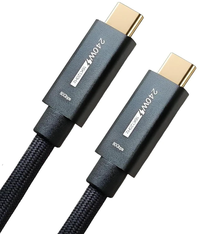 Alt view image 8 of 14 - USB C Cable 4ft Thunderbolt 5/4 Supported 80Gbps Data Transfer 240W Fast Charging Up to 120Gbps Bandwidth Compatible with 8K/4K Display for iPhone 17/16/15 Pro Max Plus MacBook