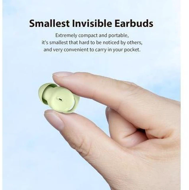 Alt view image 11 of 14 - Invisible Sleep Headphones Sleep Earbuds for Side Sleepers Small Comfortable Fit Noise Blocking Sleep Earbuds Bluetooth 5.3 Wireless Earphones in-Ear Ear Buds for Sleeping - Green