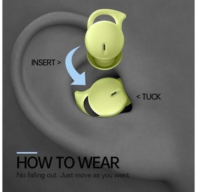 Alt view image 14 of 14 - Invisible Sleep Headphones Sleep Earbuds for Side Sleepers Small Comfortable Fit Noise Blocking Sleep Earbuds Bluetooth 5.3 Wireless Earphones in-Ear Ear Buds for Sleeping - Green