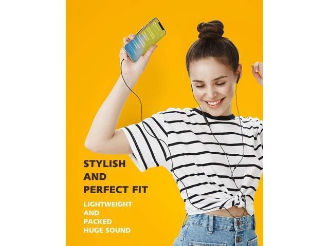 Alt view image 11 of 12 - iPhone Headphones Earbuds Earphones wtih Lightning Connector MFi Certified Compatible 14 13 12 11 Pro Max X XS XR 8 7 Plus with Microphone Controller SweetFlow Black