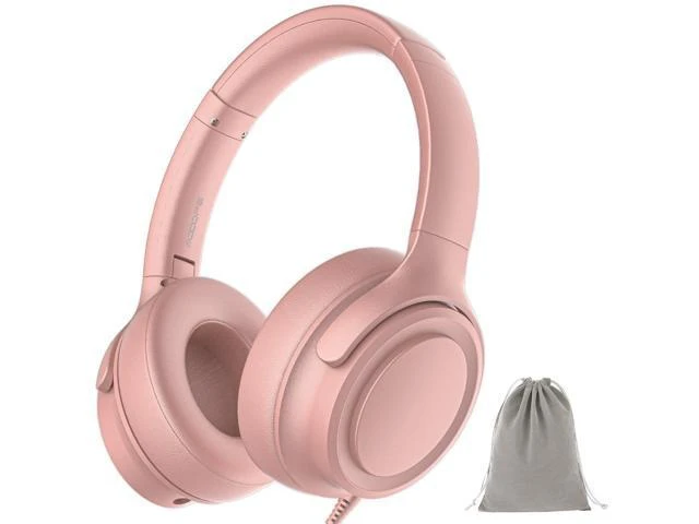 Alt view image 6 of 10 - ADOOPE Wired Over-Ear Headphones with USB C Connector, Hi-Fi Stereo Sound, Noise-Isolating Ear Cups, Comfortable Fit for USB C Devices (with Bag, Gold)