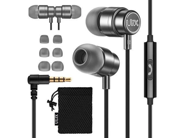 Alt view image 8 of 14 - Rider Wired Earbuds in-Ear Headphones 5 Years Warranty Earphones with Microphone with Anti-Tangle Cable Ear Buds for iPhone iPad School Students Kids Women Small Ears - Grey