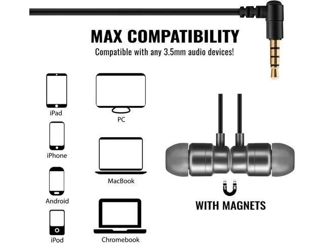 Alt view image 11 of 14 - Rider Wired Earbuds in-Ear Headphones 5 Years Warranty Earphones with Microphone with Anti-Tangle Cable Ear Buds for iPhone iPad School Students Kids Women Small Ears - Grey